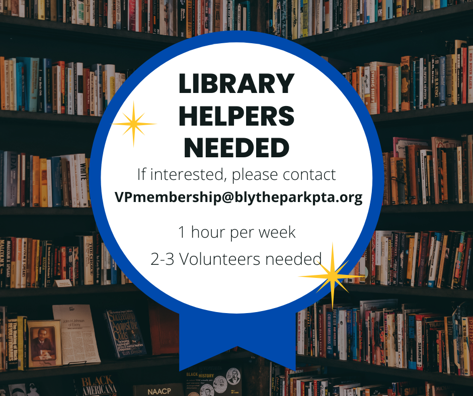 Library Helpers Needed » Blythe Park PTA